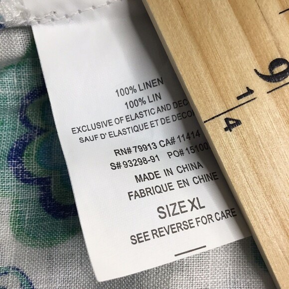 NWT Motherhood Maternity Linen  Sleeveless Cross Tank Top Floral Blue Size XL - Picture 5 of 12